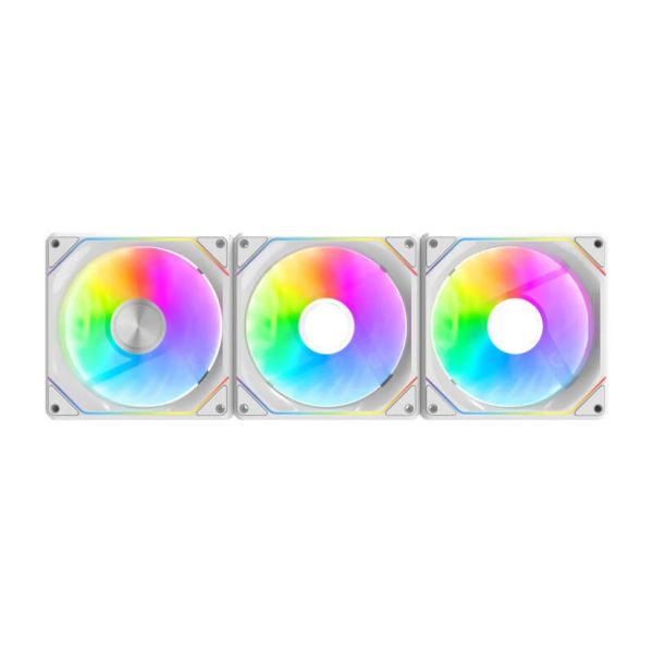 Darkflash Gauss G24 3 az 1-ben számítógépes ventilátorok (fehér) (GAUSS G24 3IN1 WHITE)